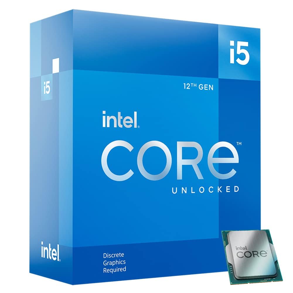 Procesador de escritorio Intel Core i5-12600KF de 10 núcleos (6P+4E) de hasta 4,9 GHz, desbloqueado, serie LGA1700 600, 125W