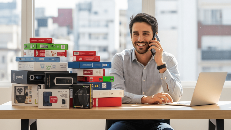 Emprendedor exitoso en Argentina con productos importados.